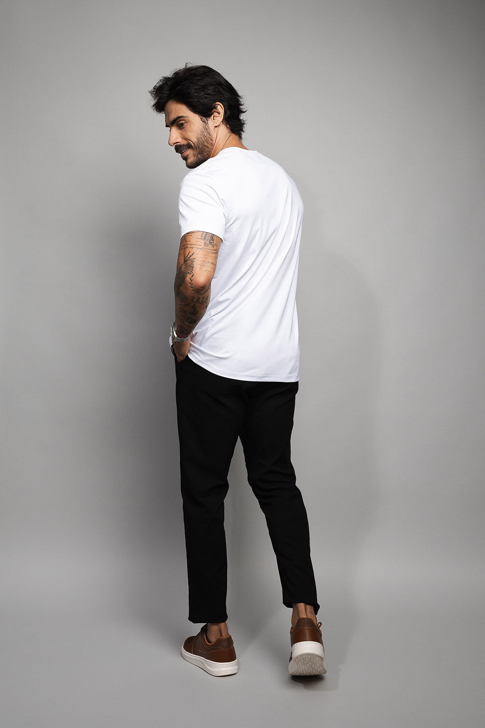 Camiseta  Masculina de Malha Branco  | Loft 1404 320005