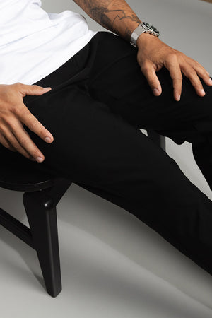 Calça Masculina de Micofibra  110002 Preto