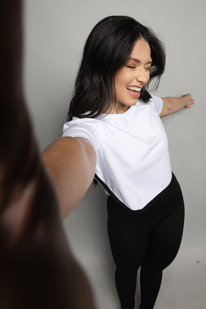 T-Shirt Cropped Loft 1404 Viés 18020BR