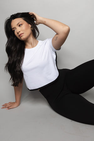 T-Shirt Cropped Loft 1404 Viés 18020BR