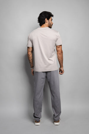 Calça Masculina Risca de Giz | Alfaiataria 110001 Cinza