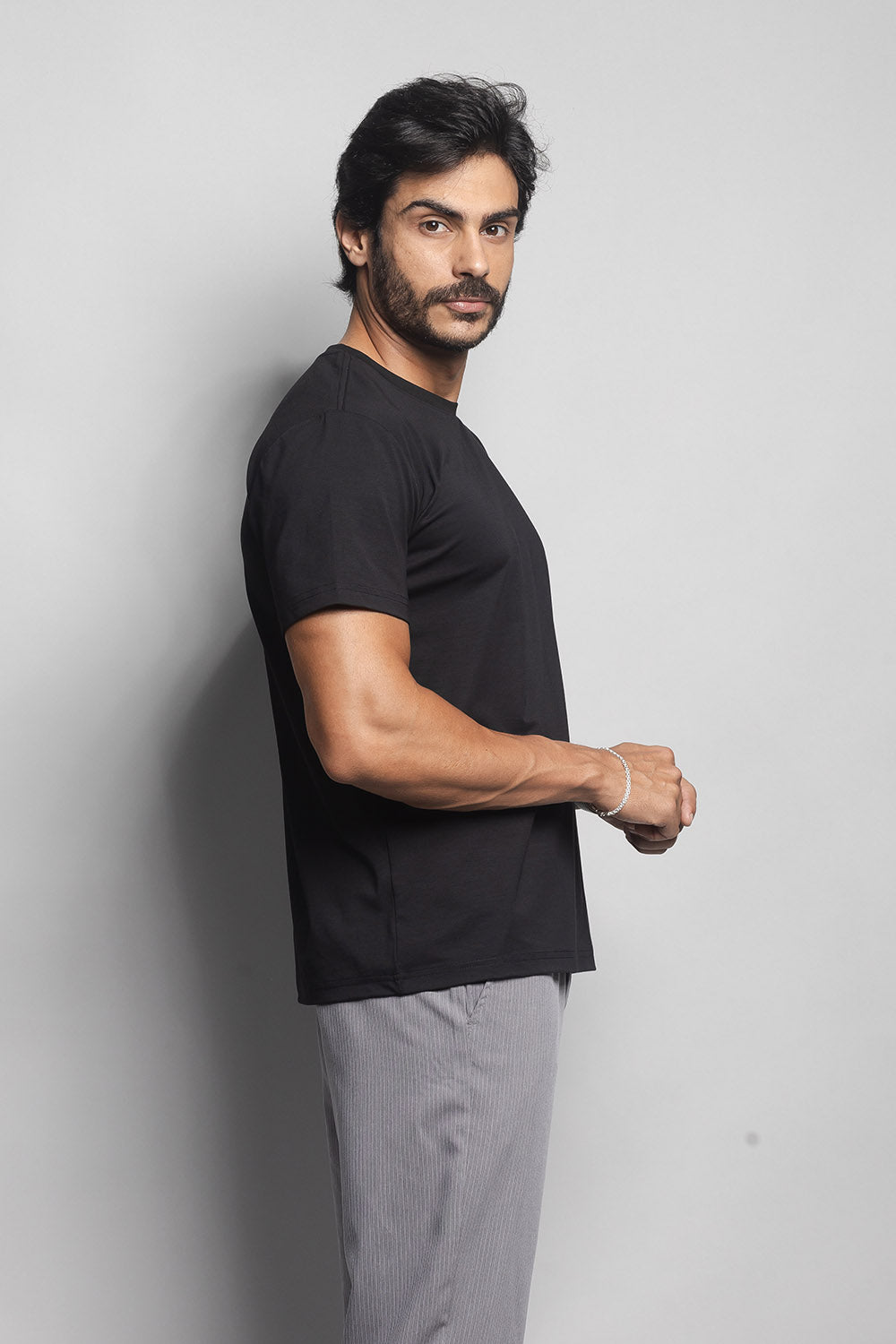 Camiseta Masculina de Malha Preto | Loft 1404: 320005