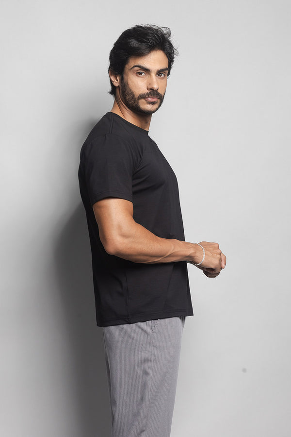 Camiseta Masculina de Malha Preto | Loft 1404: 320005