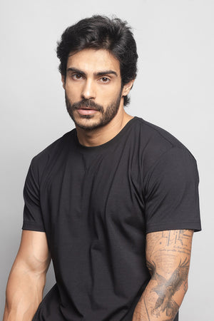 Camiseta Masculina de Malha Preto | Loft 1404: 320005