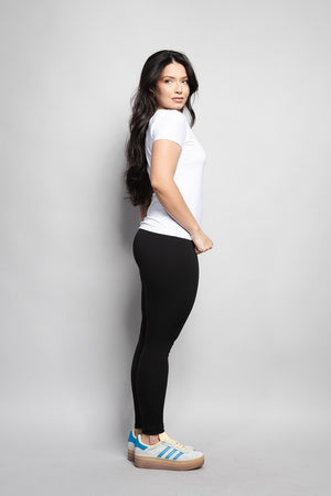 T-Shirt Baby look Loft 1404 Gola V 20674 Branco