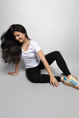 T-Shirt Baby look Loft 1404 Gola V 20674 Branco