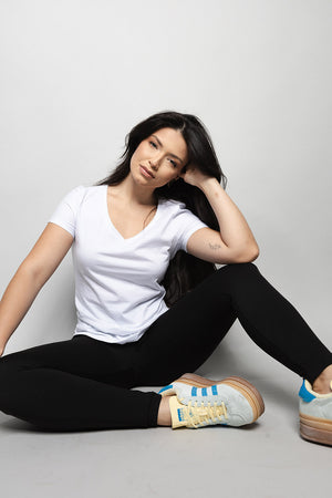 T-Shirt Baby look Loft 1404 Gola V 20674 Branco