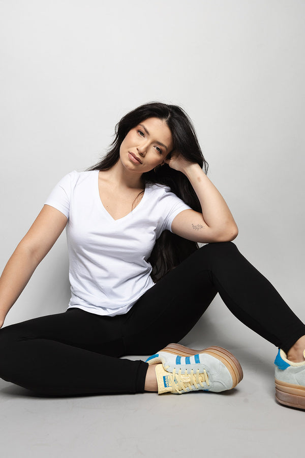 T-Shirt Baby look Loft 1404 Gola V 20674 Branco