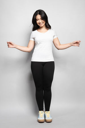 T-Shirt Baby look Loft 1404 Gola V 20674 Mescla Claro