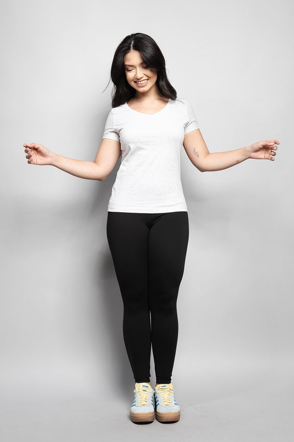 T-Shirt Baby look Loft 1404 Gola V 20674 Mescla Claro