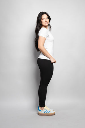 T-Shirt Baby look Loft 1404 Gola V 20674 Mescla Claro