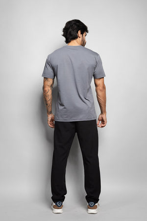 Camiseta Masculina de Malha Cinza Escuro | Loft 1404: 320005