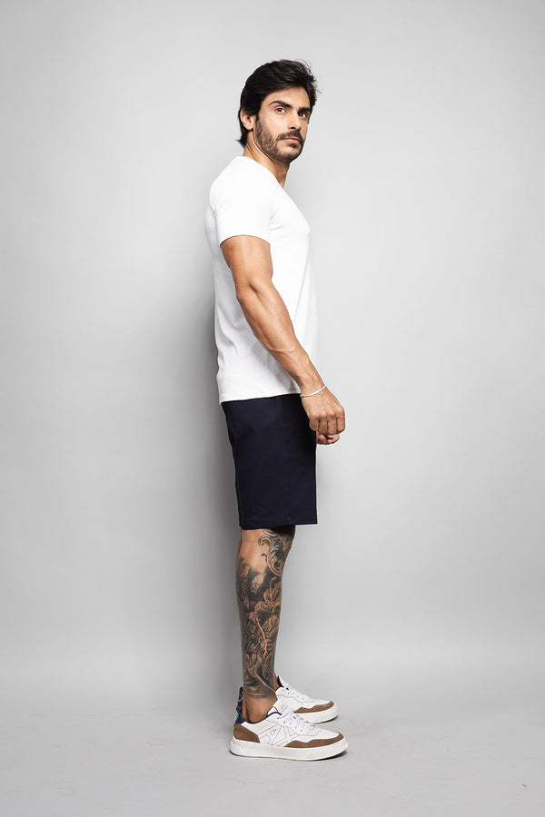 Camiseta Masculina Decote V 320008 Off White