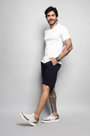 Camiseta Masculina Decote V 320008 Off White