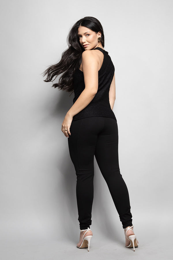 Blusa Loft 1404 Decote Cruzado 20984 Preto