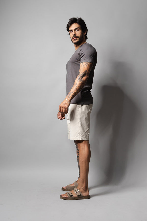 Camiseta Masculina Decote V 320008 Cinza