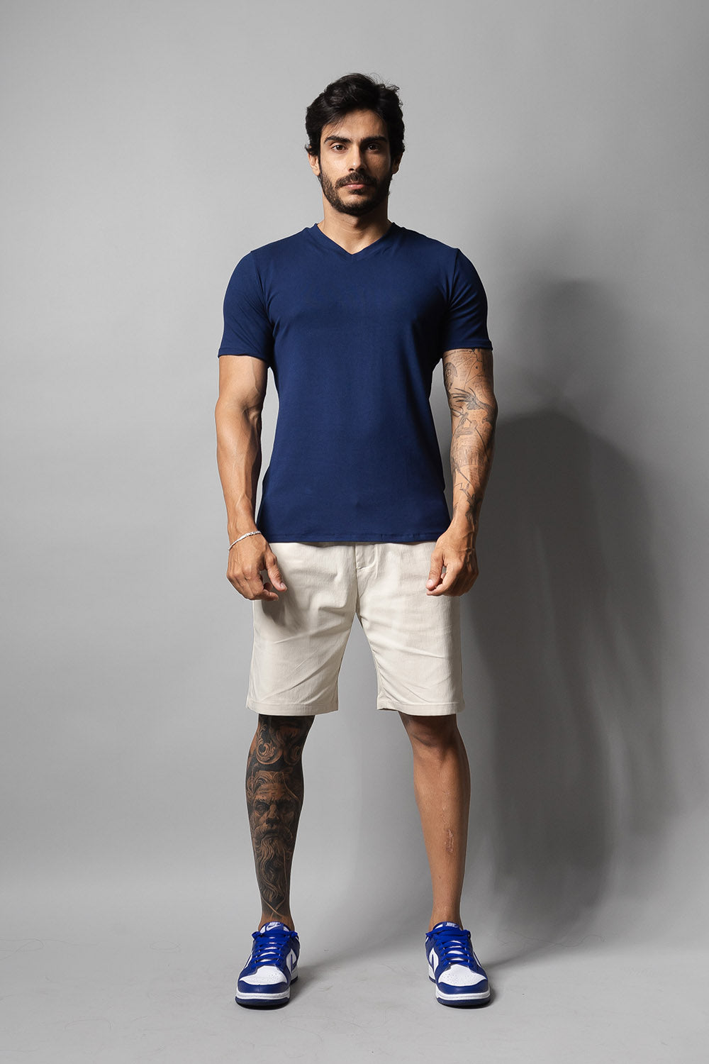 Camiseta Masculina Decote V 320008 Marinho