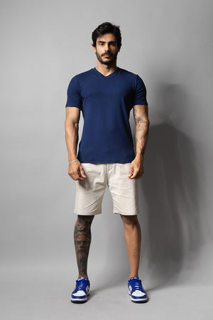 Camiseta Masculina Decote V 320008 Marinho