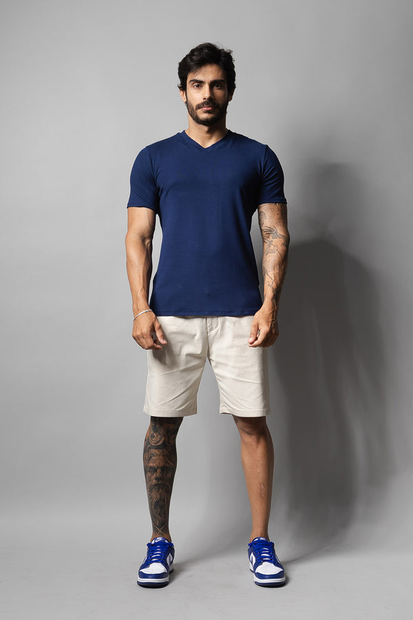 Camiseta Masculina Decote V 320008 Marinho