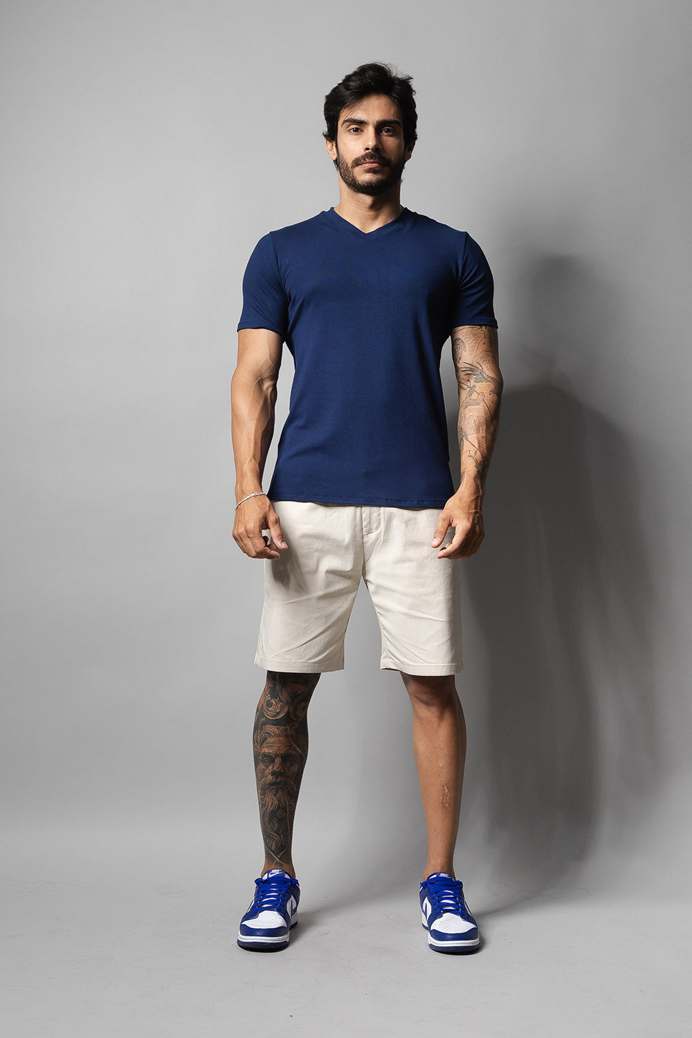 Camiseta Masculina Decote V 320008 Marinho