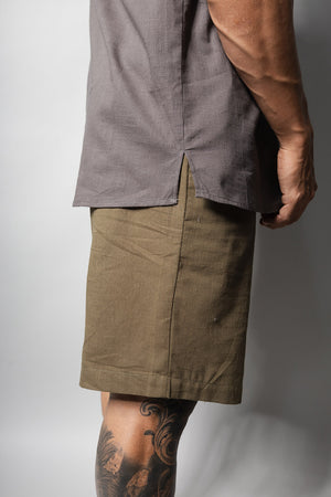 Short Linho Masculino Loft 1404 Musgo 330001