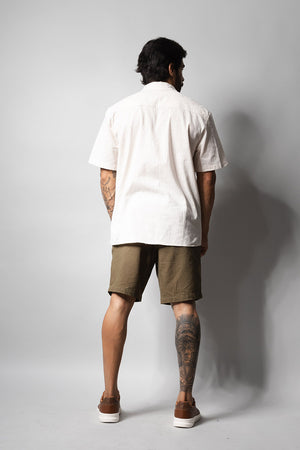 Camisa Masculina 100% Algodão Manga Curta 320006 bege