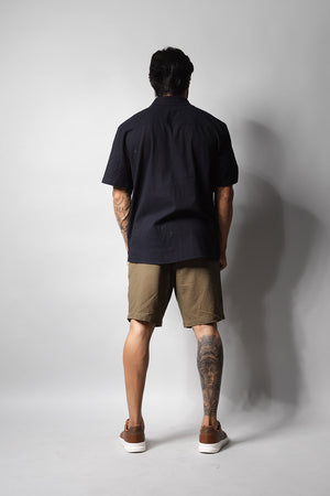 Camisa Masculina 100% Algodão Manga Curta 320006 Preto