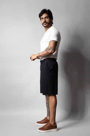 Short Linho Masculino Loft 1404 Preto 330001