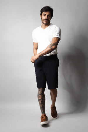 Short Linho Masculino Loft 1404 Preto 330001