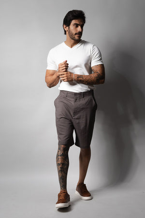 Short Linho Masculino Loft 1404 Chumbo 330001