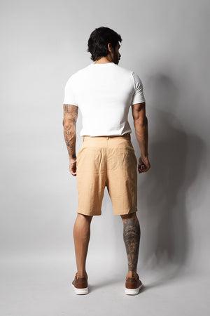 Short Linho Masculino Loft 1404 Bege 330001