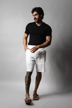 Short Linho Masculino Loft 1404 Branco 330001