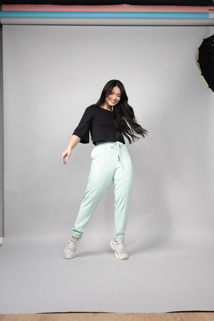 Cropped Loft 1404 Manga Sino Estampada 18032 Preto