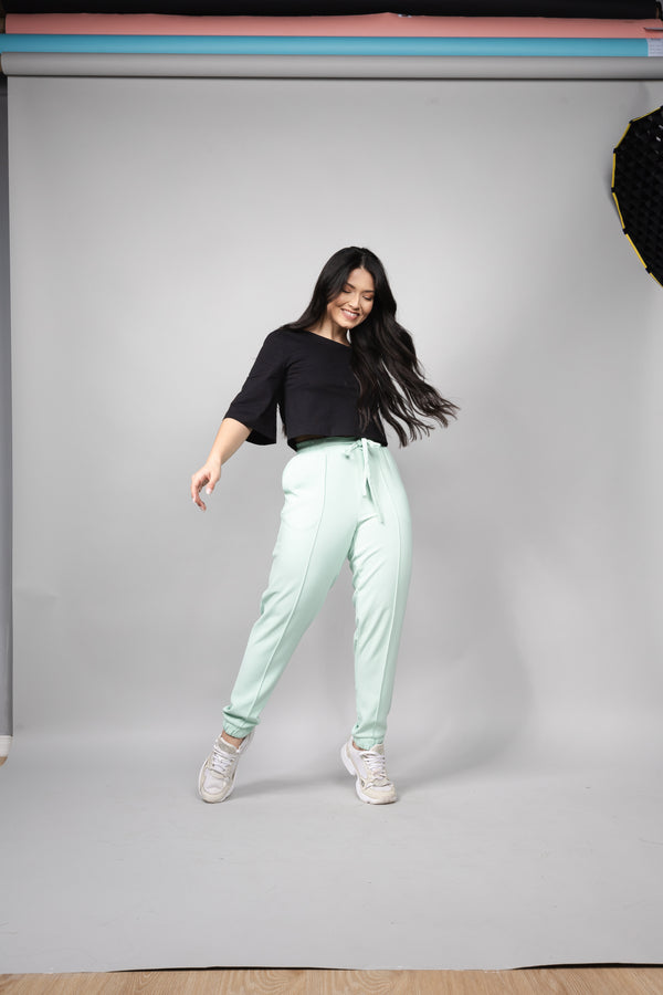 Cropped Loft 1404 Manga Sino Estampada 18032 Preto