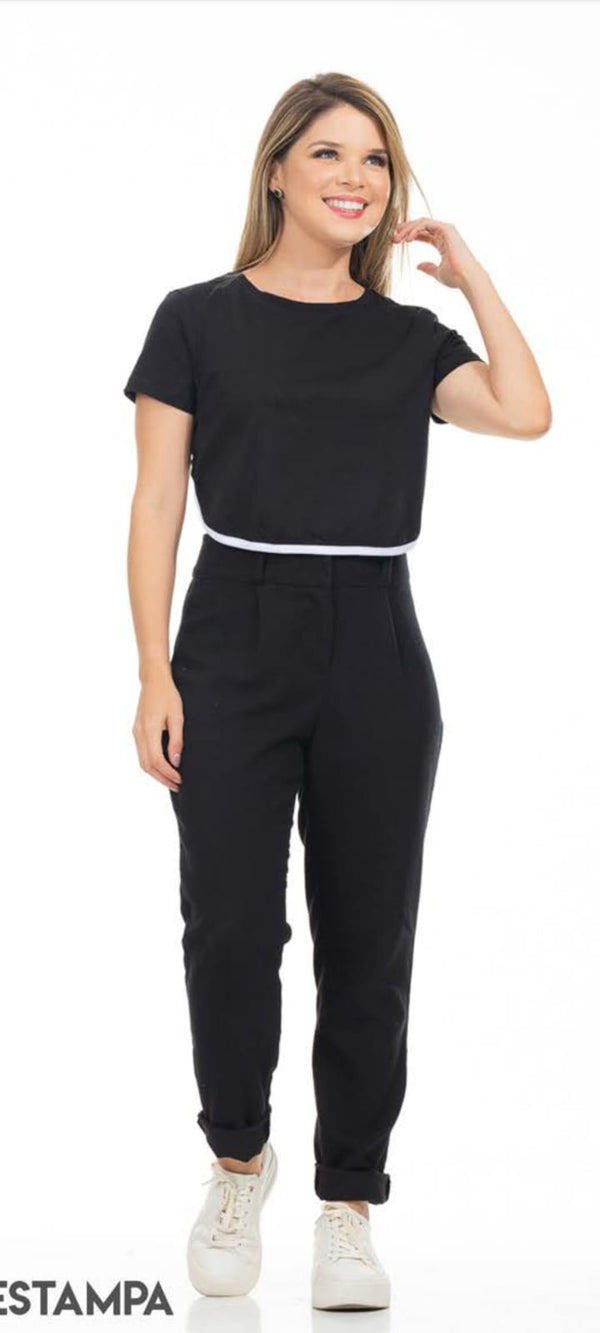 T-Shirt Cropped Loft 1404 Viés 18020PT