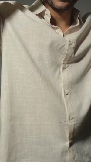 Camisa Masculina 100% Algodão Manga Curta 320006 bege